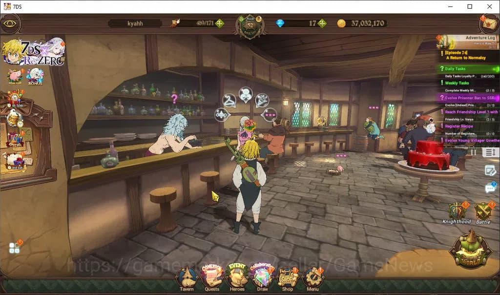 The Seven Deadly Sins: Grand Cross Accounts Global2M CC|3 LR+5 UR+ Collab ReZero|Helbram,Subar image 1