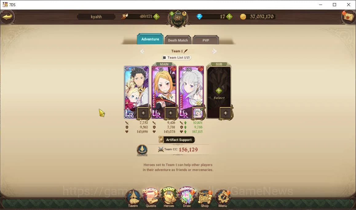 The Seven Deadly Sins: Grand Cross Accounts Global2M CC|3 LR+5 UR+ Collab ReZero|Helbram,Subar image 12