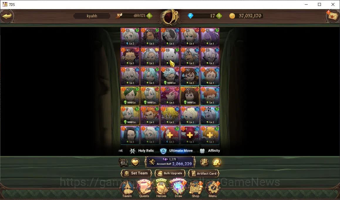 The Seven Deadly Sins: Grand Cross Accounts Global2M CC|3 LR+5 UR+ Collab ReZero|Helbram,Subar image 13