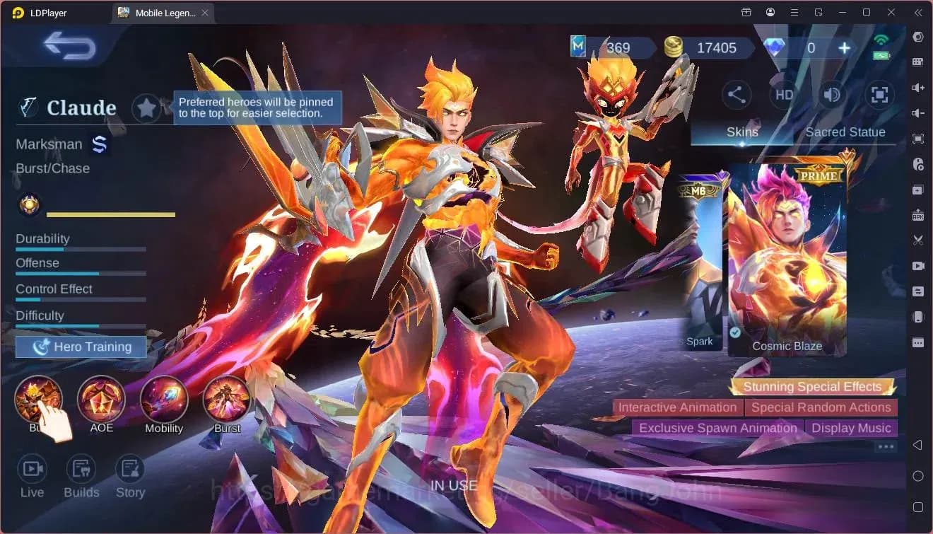 Mobile Legends: Bang Bang Accounts Global|Hero 114|Skin 218|Renowned|Prime YZ,Claude| image 5