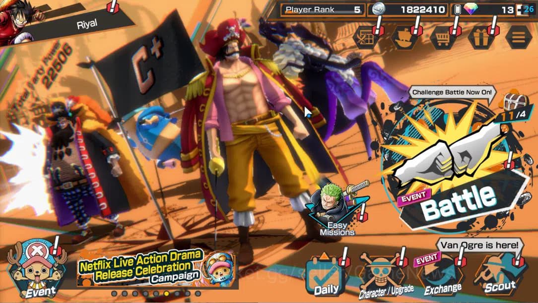 One Piece Bounty Rush Accounts Global|4 EX| T5E St.Jaygarcia Saturn,T4E Marshall image 1