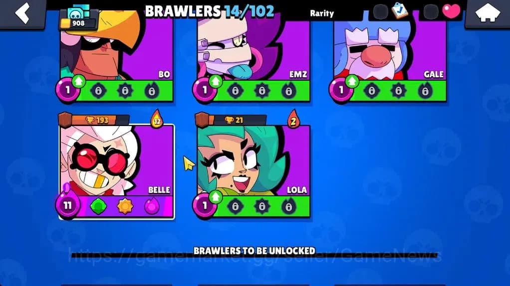 Brawl Stars Accounts 908 Trophy|14 Brawler 1 Max |1 Epic (Shely Dancer) image 10