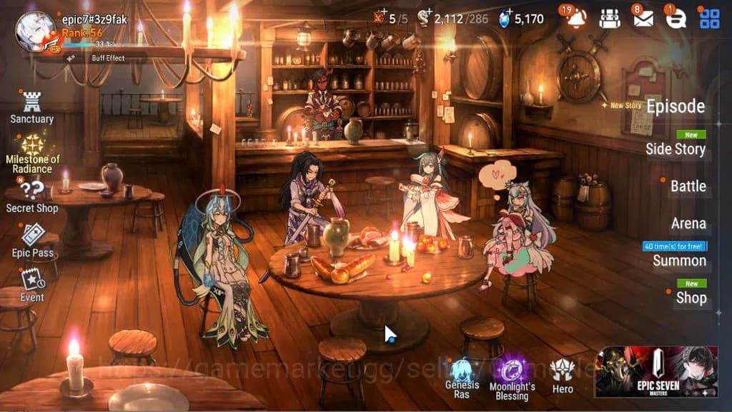 Epic Seven Accounts GLOBAL Unverif|New Era|6 ML(Salome,NM Luna,BoRunka image 1