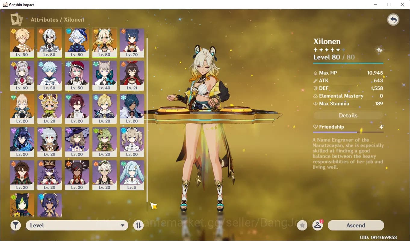 Genshin Impact Accounts ASIA | AR 50, Arleccino, furina, XILONEN, XIANGLIN image 2