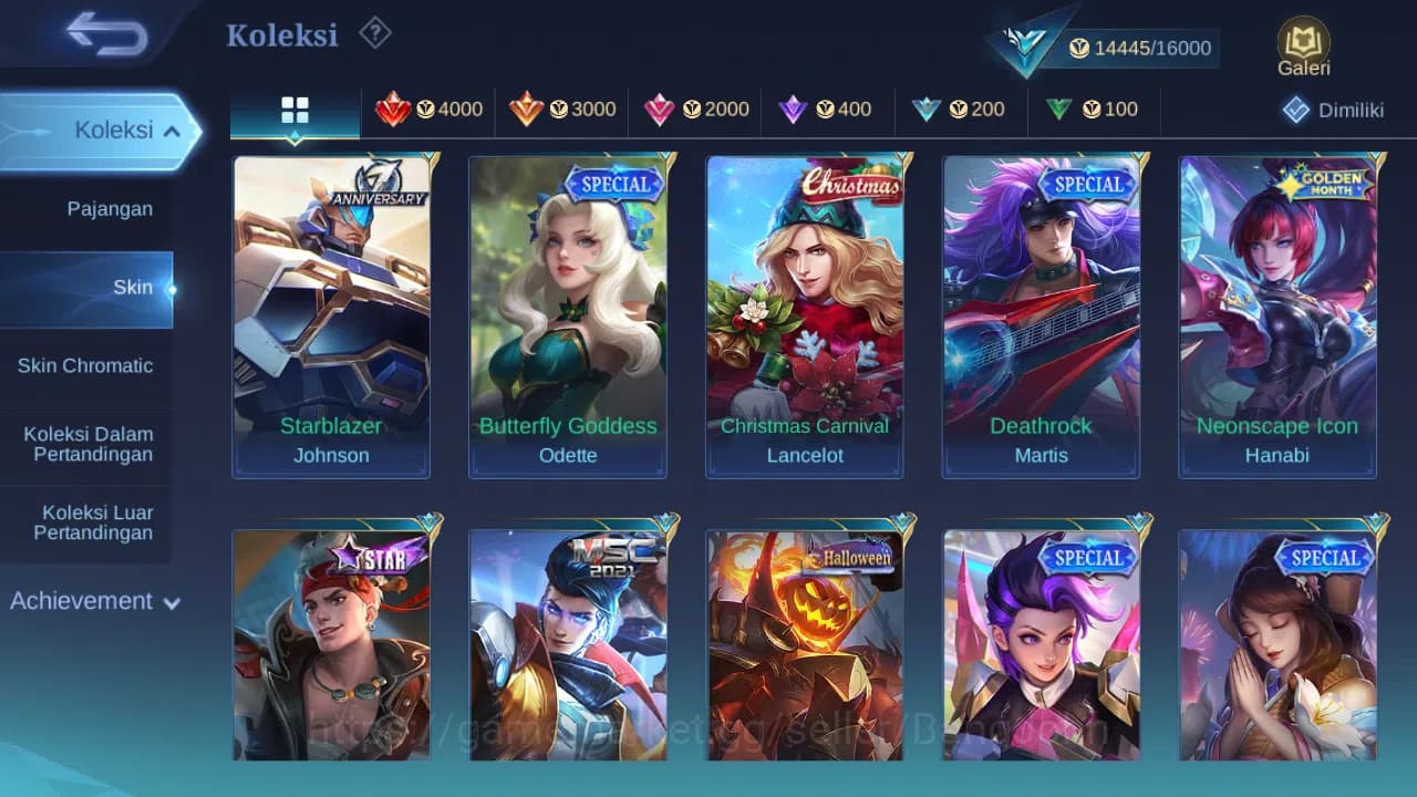 Mobile Legends: Bang Bang Accounts GLOBAL Hero 83 Skin 91 | Lightborn Granger | Dtame image 11
