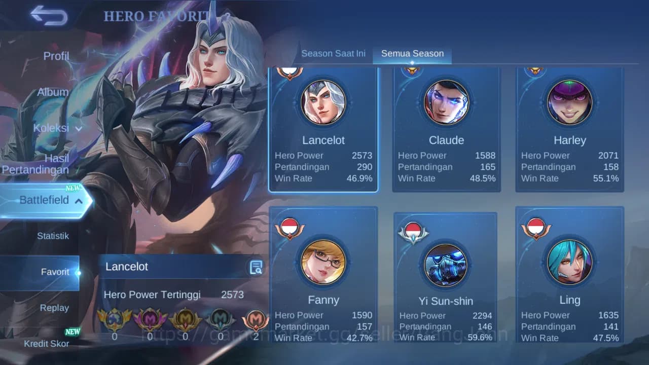 Mobile Legends: Bang Bang Accounts GLOBAL Hero 83 Skin 91 | Lightborn Granger | Dtame image 3
