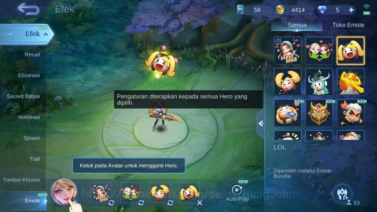 Mobile Legends: Bang Bang Accounts GLOBAL Hero 83 Skin 91 | Lightborn Granger | Dtame image 5