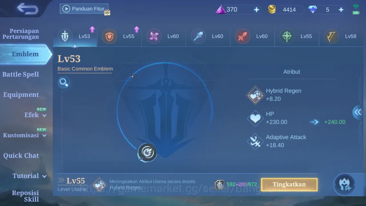 Mobile Legends: Bang Bang Accounts GLOBAL Hero 83 Skin 91 | Lightborn Granger | Dtame image 7