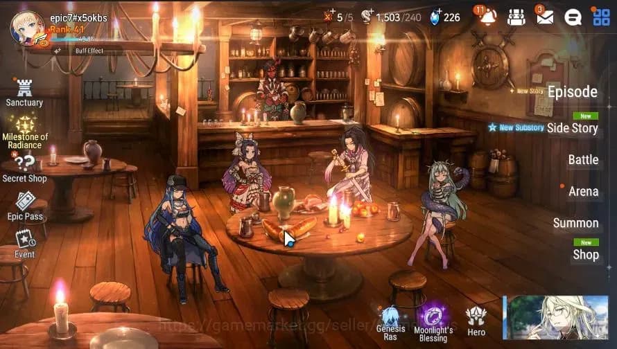 Epic Seven Accounts GLOBAL|UnVerif|5 ML(BArunka,CPavel,LW Peira,DLilib image 1
