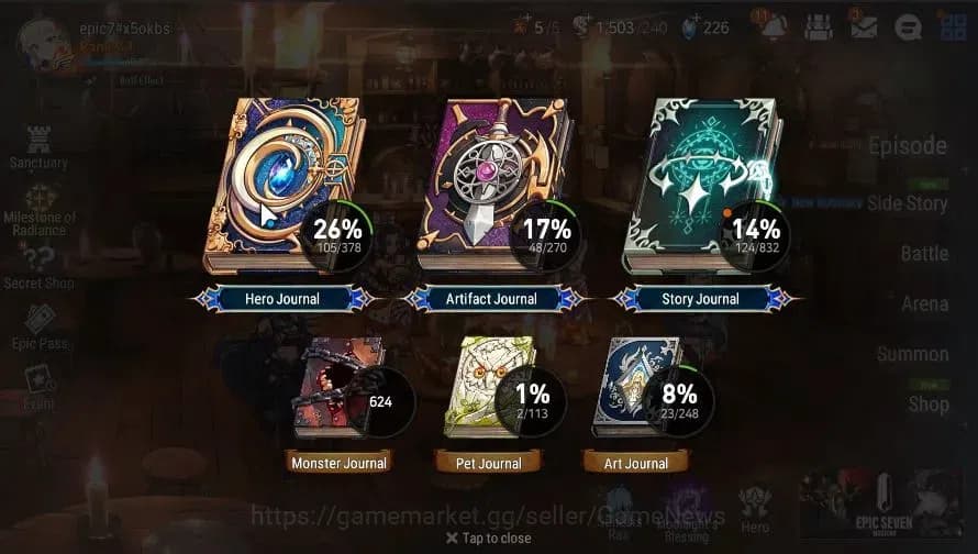 Epic Seven Accounts GLOBAL|UnVerif|5 ML(BArunka,CPavel,LW Peira,DLilib image 3
