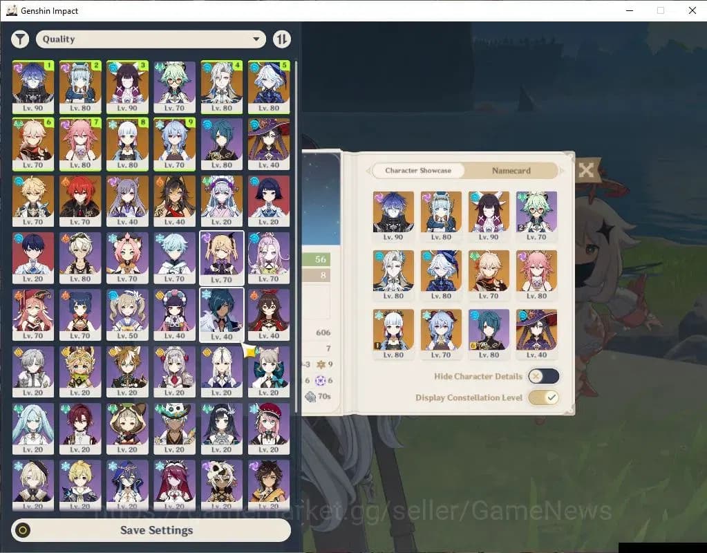 Genshin Impact Accounts ASIA | AR 56 | 9 Limit+4(*5WeP) | (Flins,AyakaC1)+ image 1