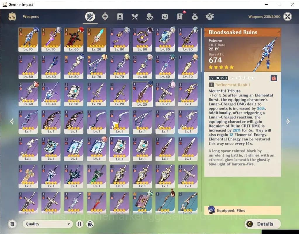 Genshin Impact Accounts ASIA | AR 56 | 9 Limit+4(*5WeP) | (Flins,AyakaC1)+ image 6