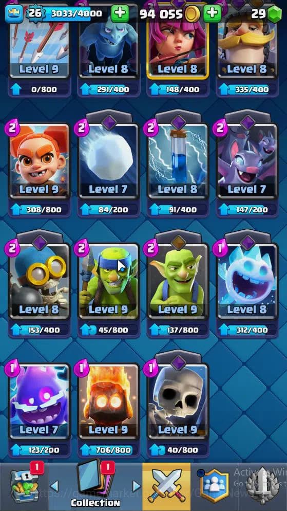 Clash Royale Accounts Lv 26|Trophy 3233|KTL 10|3 WildShard|Limited Skin| image 3