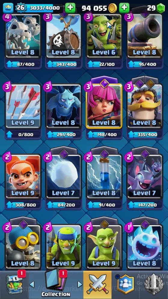 Clash Royale Accounts Lv 26|Trophy 3233|KTL 10|3 WildShard|Limited Skin| image 4