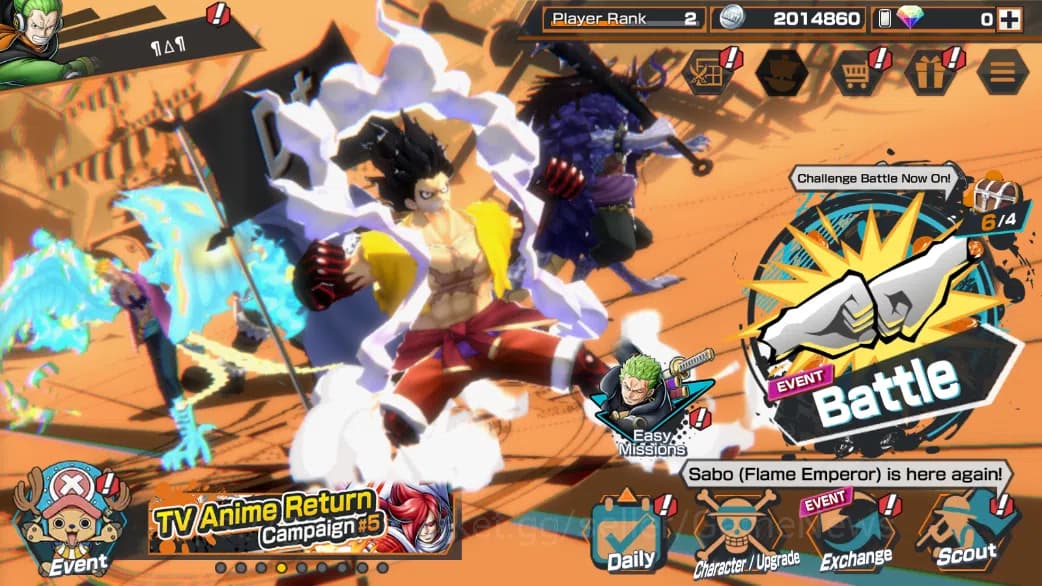 One Piece Bounty Rush Accounts Global|2 EX|MWD Moneky D.Luffy,BMO Kaido|Rank 2|Ba image 1