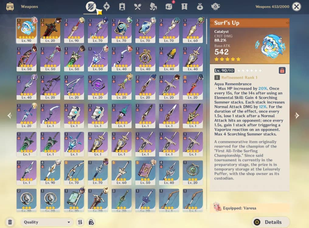 Genshin Impact Accounts ASIA|AR56|3Limited+2(*5Weapon)|Caresa,Arlecchino,N image 6