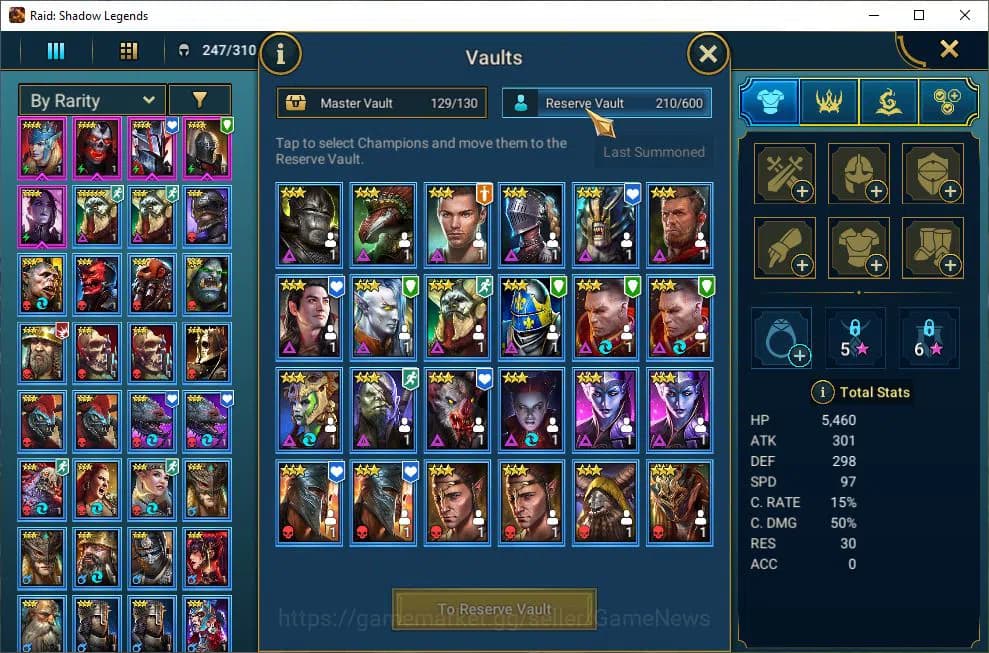 Raid: Shadow Legends Accounts Lv9 892K Power|1 Mythic(Galathir)|24 Legend(Ninja, image 13