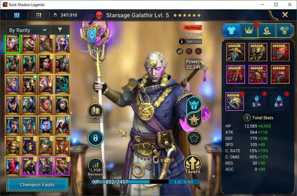 Raid: Shadow Legends Accounts Lv9 892K Power|1 Mythic(Galathir)|24 Legend(Ninja, image 19