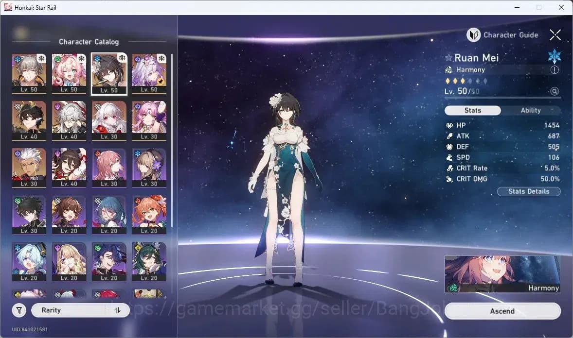 Honkai Star Rail Accounts ASIA | TL38 | Hyacine L50, Ruan Mei L50, Castorice image 3