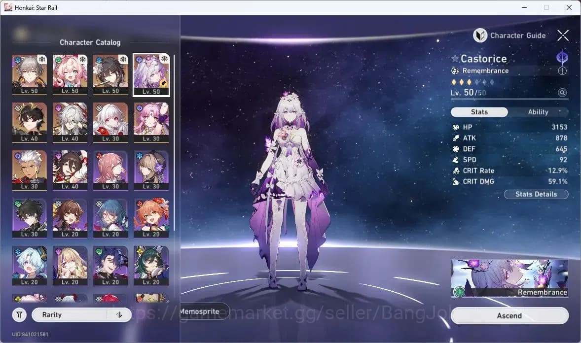 Honkai Star Rail Accounts ASIA | TL38 | Hyacine L50, Ruan Mei L50, Castorice image 4