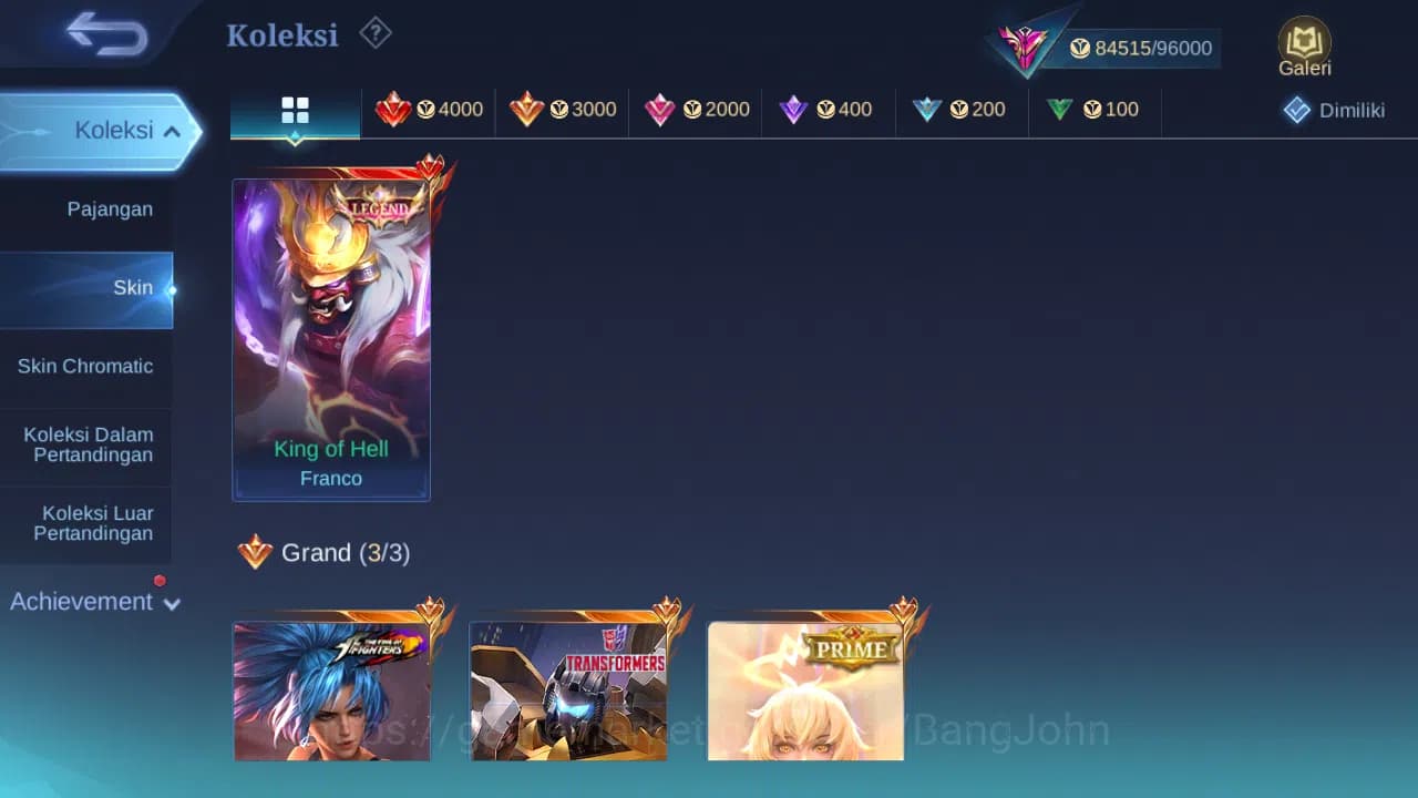 Mobile Legends: Bang Bang Accounts Hero 132 Skin 316 | Legend Franco | Prime Beatrix image 2
