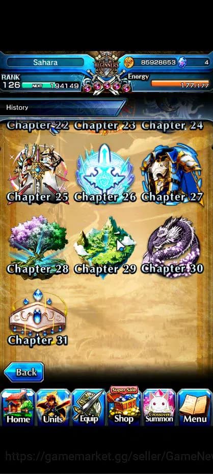 Grand Summoners Accounts Global|Rank 126|1 Sp Art|34 Ascend|RoyTW,EmiyaTW,R image 14