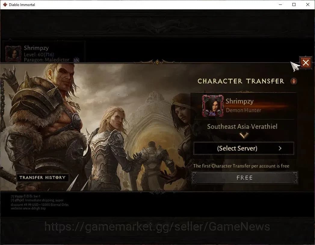 Diablo Immortal Accounts SEA - Verathiel|CS ON|Lv60(716)|Necromancer|CR 40K image 2