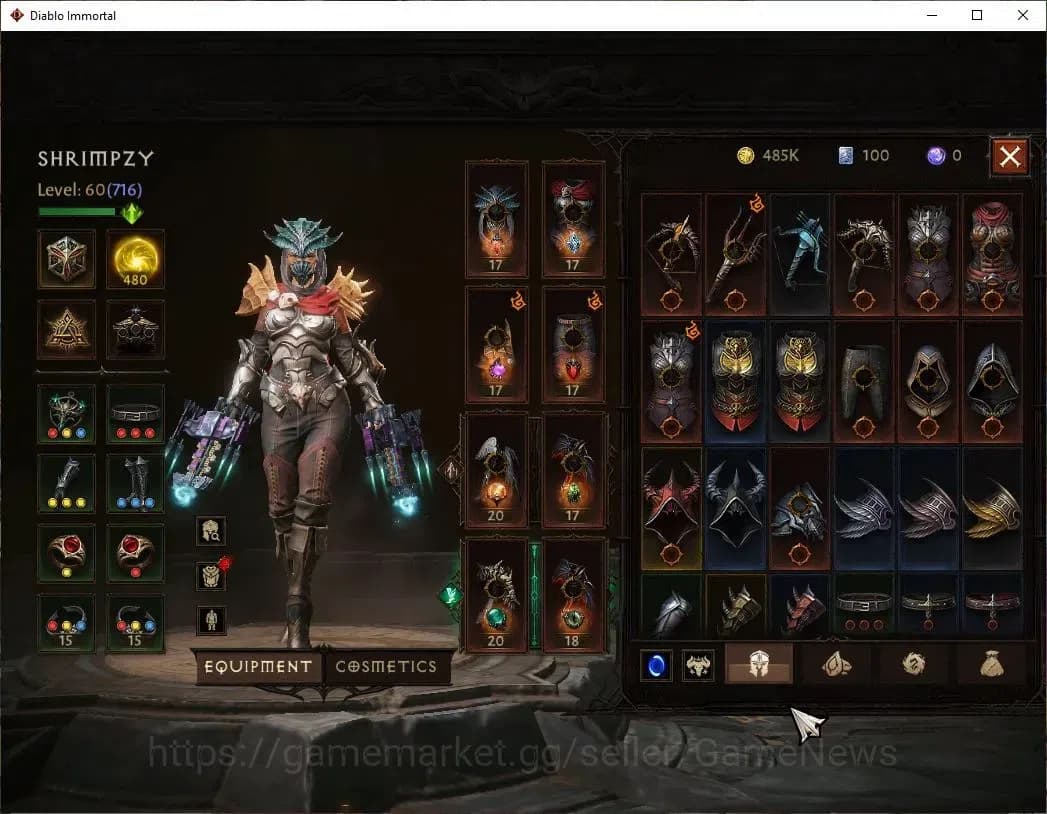 Diablo Immortal Accounts SEA - Verathiel|CS ON|Lv60(716)|Necromancer|CR 40K image 5