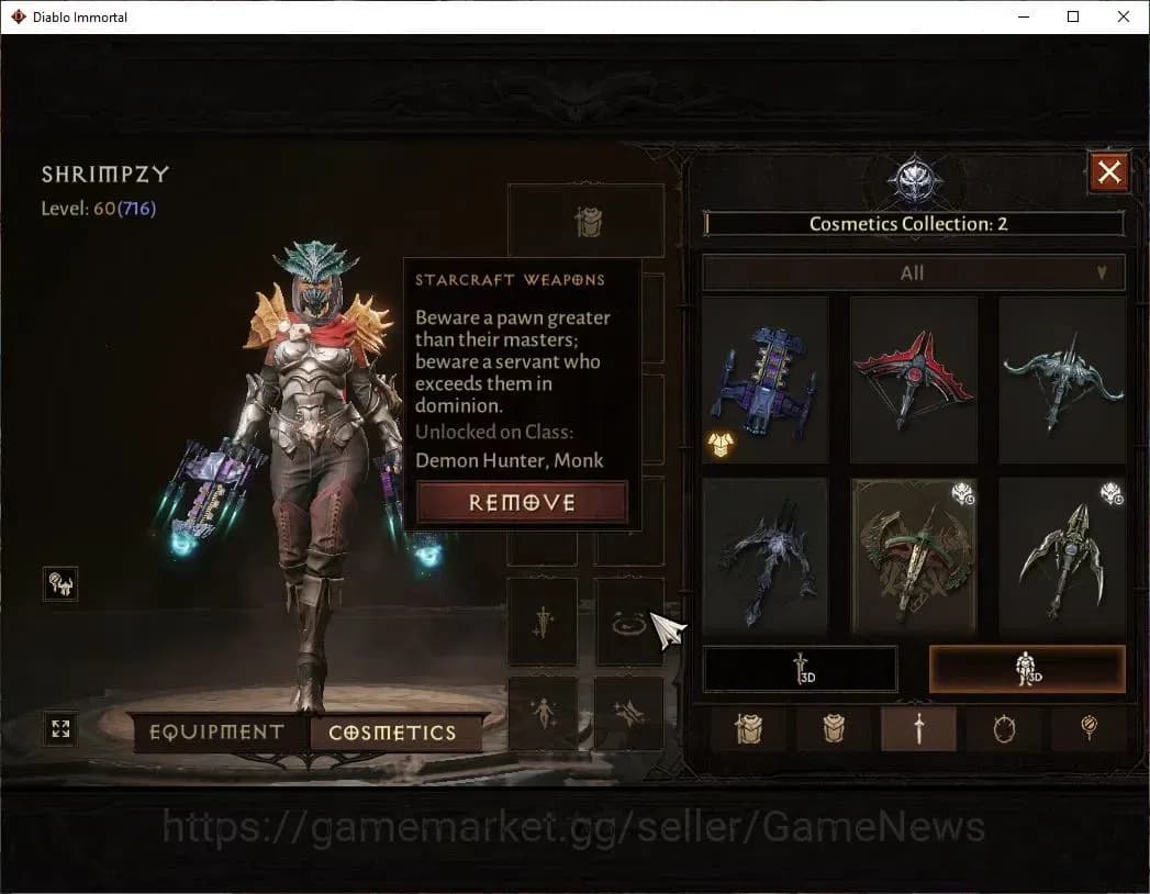 Diablo Immortal Accounts SEA - Verathiel|CS ON|Lv60(716)|Necromancer|CR 40K image 9