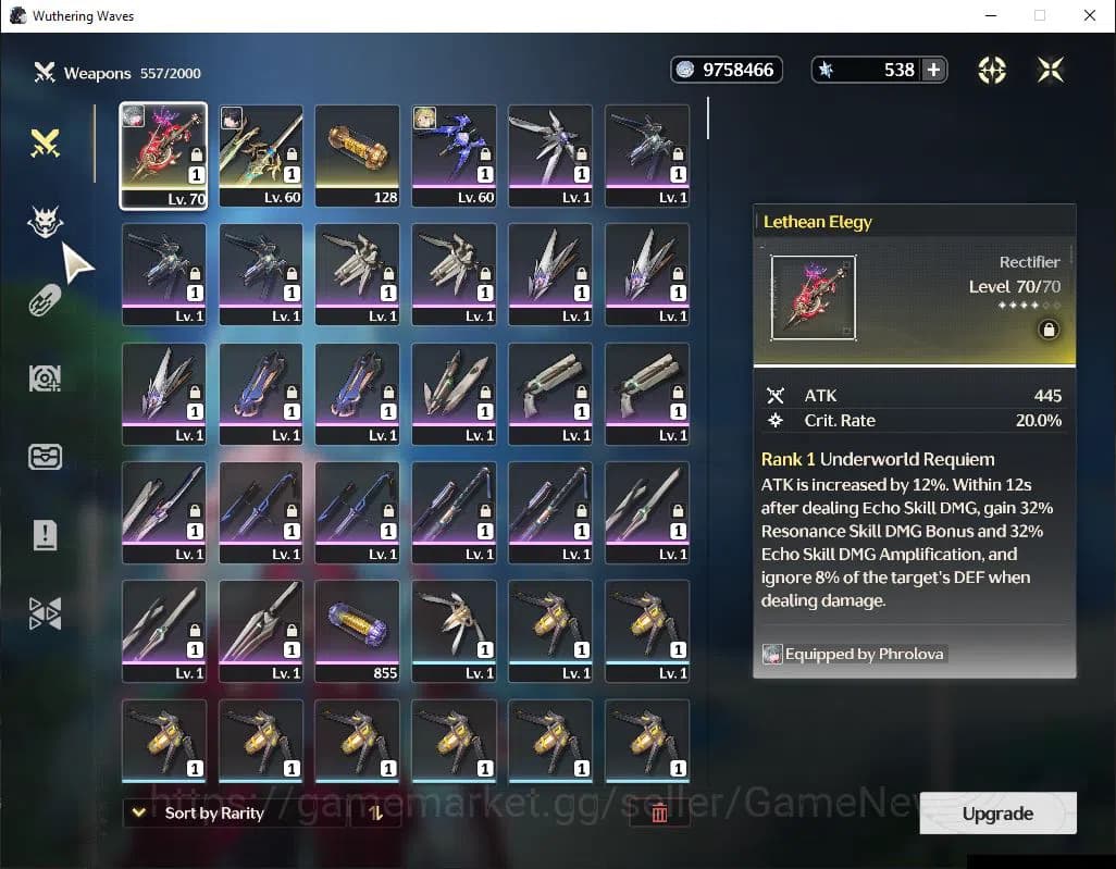 Wuthering Waves Accounts SEA | UL 45 | 1 Limited | Phrolova R3 + Sign | MC image 12