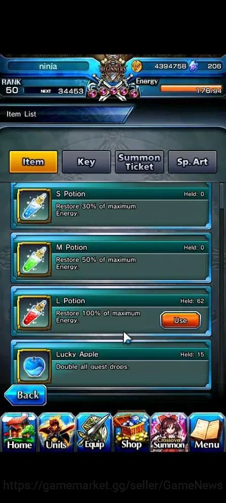 Grand Summoners Accounts Global|Rank 50|206 CC|2 Ascend+1 TW| [Reimu Hakure image 2