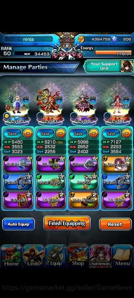 Grand Summoners Accounts Global|Rank 50|206 CC|2 Ascend+1 TW| [Reimu Hakure image 3