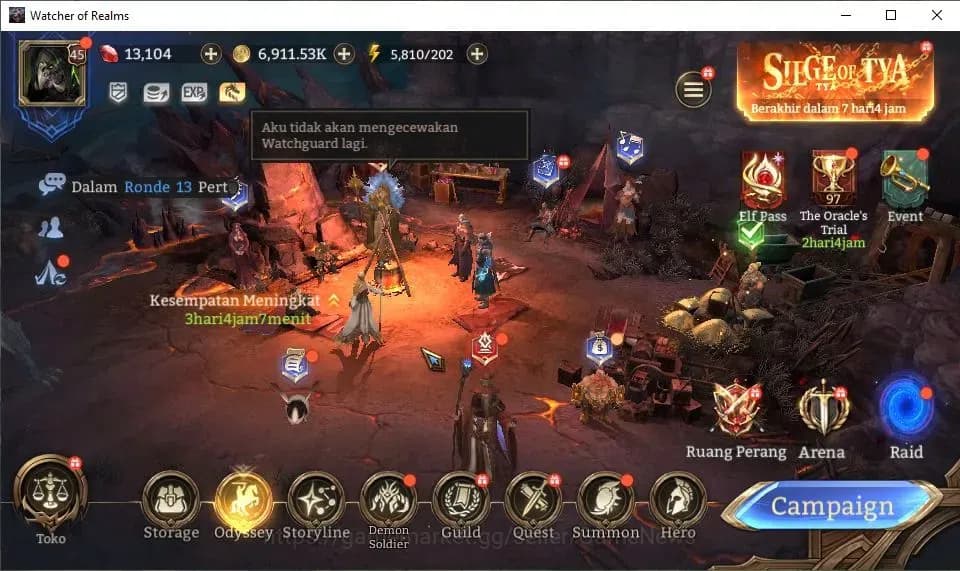 Watcher of Realms Accounts GLOBAL 60x|Lv 45|1,2M Power|13K Gems+32 AS|1 Lord[ image 1