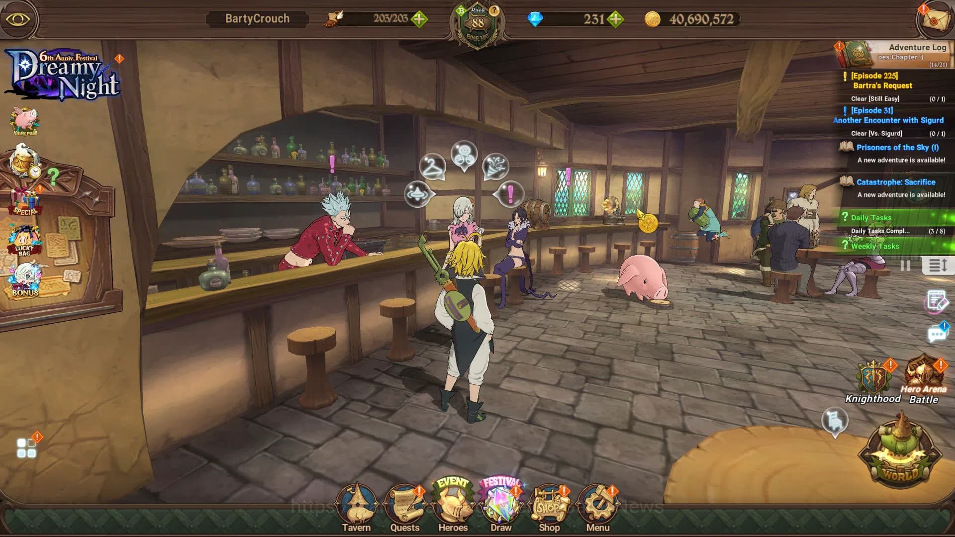 The Seven Deadly Sins: Grand Cross Accounts Global|4,8M CC|231 Dm+141 Ls|2 LR+13 UR+Collab FF| image 1