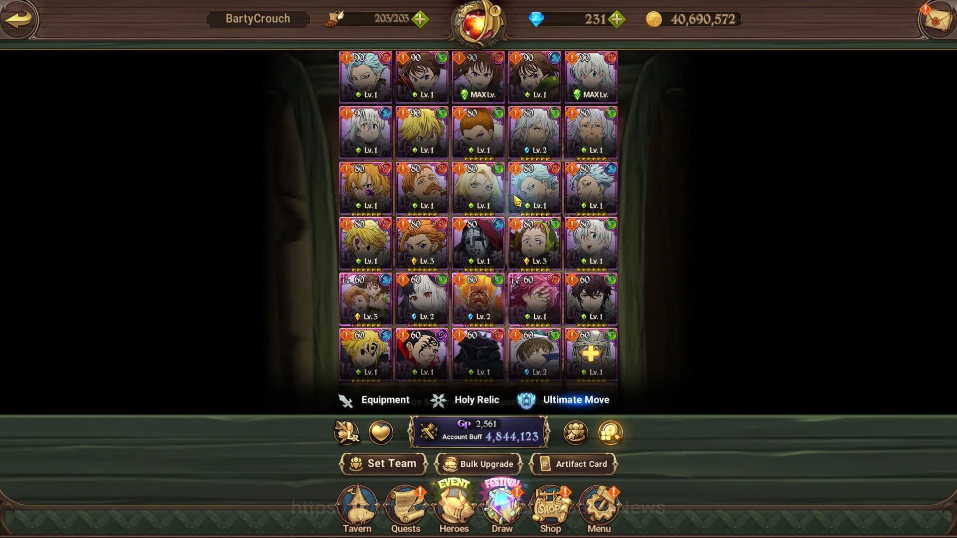 The Seven Deadly Sins: Grand Cross Accounts Global|4,8M CC|231 Dm+141 Ls|2 LR+13 UR+Collab FF| image 10