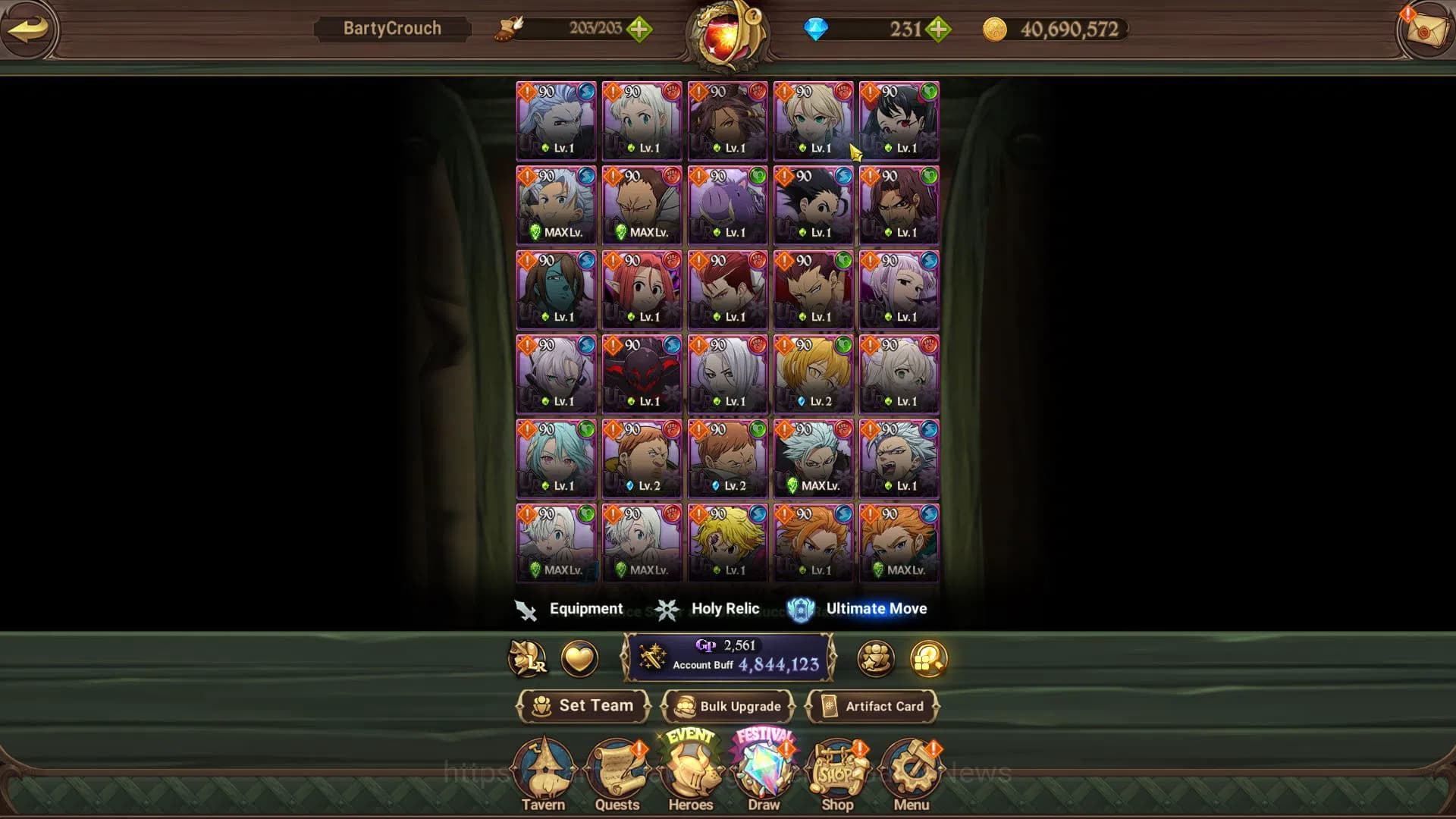 The Seven Deadly Sins: Grand Cross Accounts Global|4,8M CC|231 Dm+141 Ls|2 LR+13 UR+Collab FF| image 8