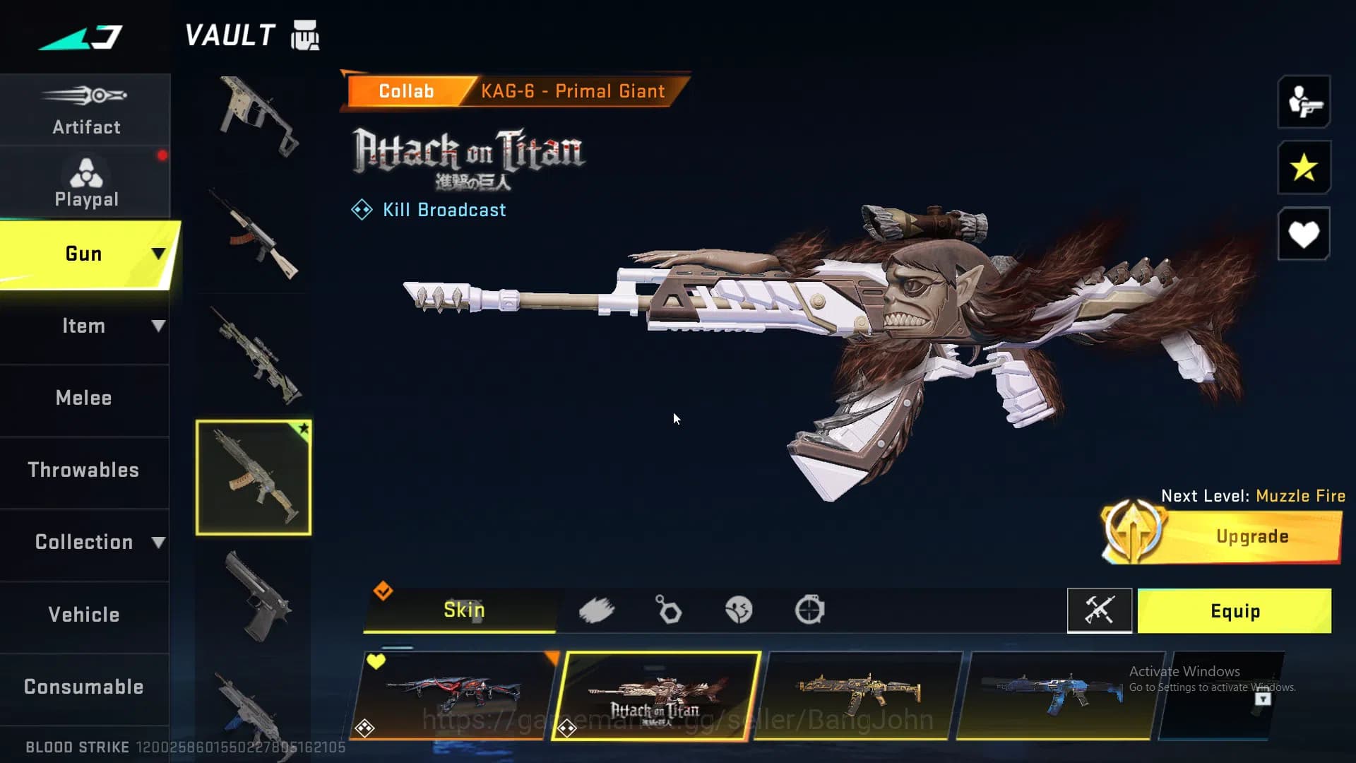 Blood Strike Accounts ASIA| AOT KAG-6 | 7 ULTRA GUN | 11 LEGENDARY GUN | image 9