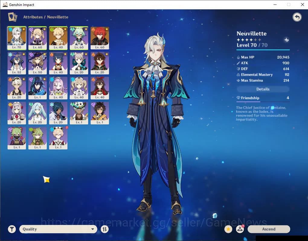 Genshin Impact Accounts ASIA|AR 35|1 Limited +1(*5Weapon)|Neuvillate+Sign| image 12