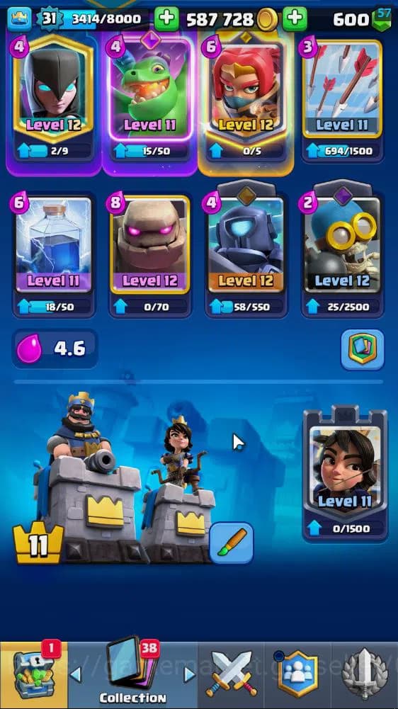 Clash Royale Accounts Lv 31|Trophy 6839|KTL 11|Limited Skin|Card 117|1 H image 2
