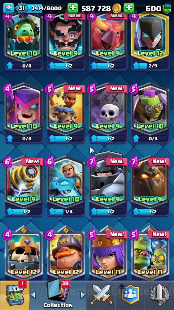 Clash Royale Accounts Lv 31|Trophy 6839|KTL 11|Limited Skin|Card 117|1 H image 4