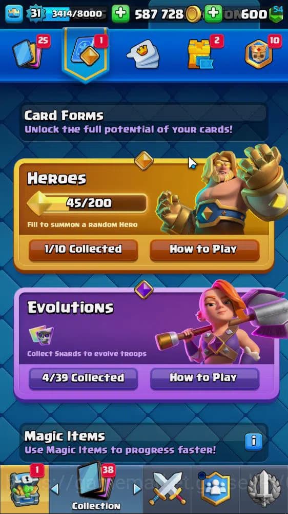 Clash Royale Accounts Lv 31|Trophy 6839|KTL 11|Limited Skin|Card 117|1 H image 5