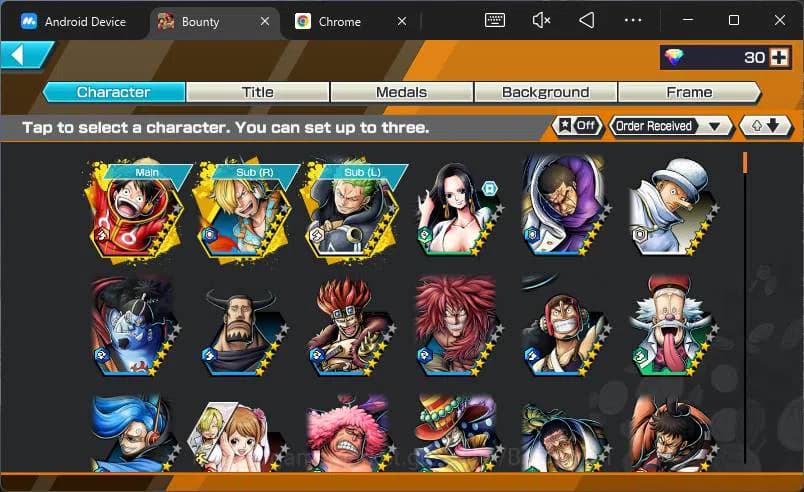 One Piece Bounty Rush Accounts GLOBAL|PR 18|4 EX|T5E Nusjuro,Borsalino,T4E Luffy, image 14