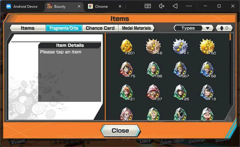 One Piece Bounty Rush Accounts GLOBAL|PR 18|4 EX|T5E Nusjuro,Borsalino,T4E Luffy, image 4