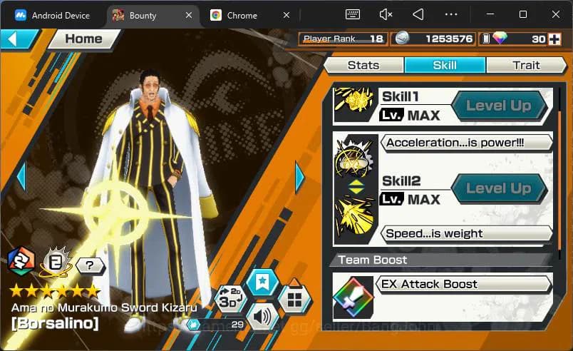 One Piece Bounty Rush Accounts GLOBAL|PR 18|4 EX|T5E Nusjuro,Borsalino,T4E Luffy, image 6