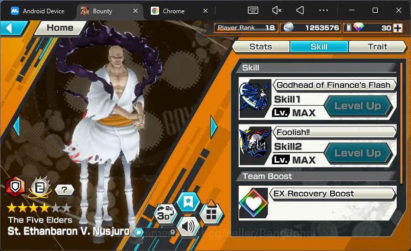 One Piece Bounty Rush Accounts GLOBAL|PR 18|4 EX|T5E Nusjuro,Borsalino,T4E Luffy, image 8