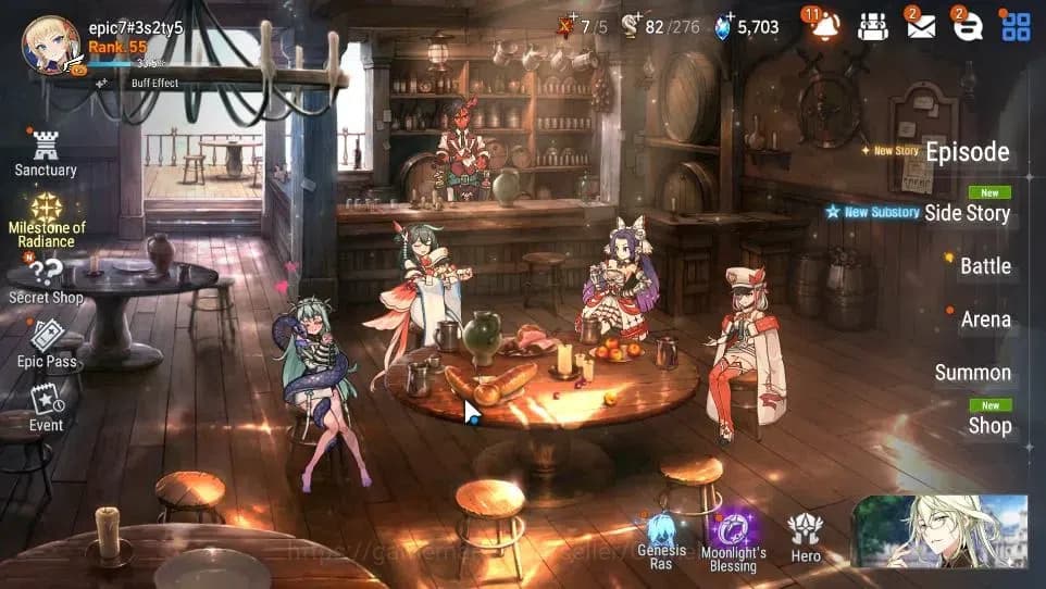 Epic Seven Accounts GLOBAL Unverif|NewEra|9 ML(BArunka,LOTScales,DB Se image 1