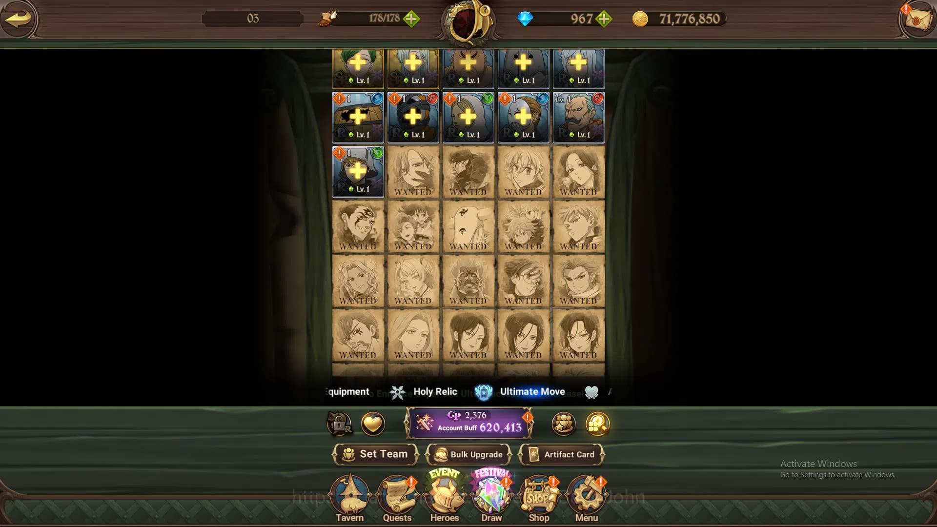 The Seven Deadly Sins: Grand Cross Accounts GLOBAL|620K CC|DM 967|Traitor Meliodas,DKM,Eastin, image 10