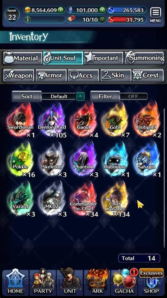 Last Cloudia Accounts GLOBAL|100k Crystal| Collab Slime(Benimaru, DLRimu image 6