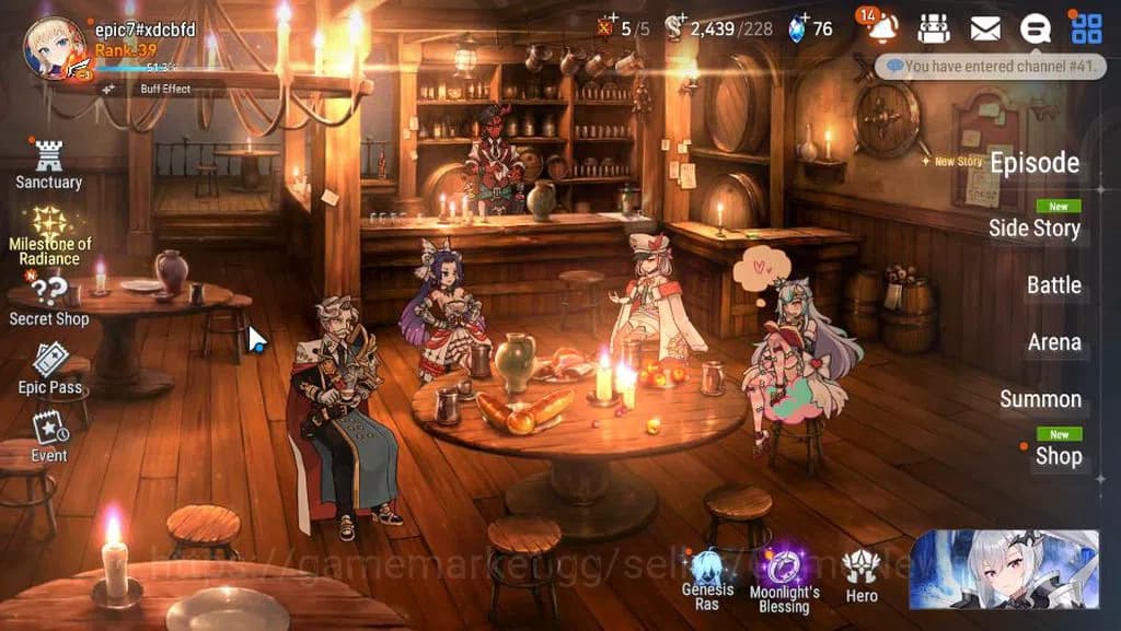 Epic Seven Accounts GLOBAL UNVERIF|New Era|8 ML(Salome,DD Ray,SP Polit image 1