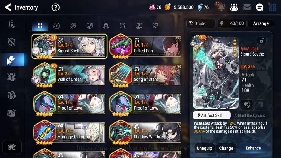 Epic Seven Accounts GLOBAL UNVERIF|New Era|8 ML(Salome,DD Ray,SP Polit image 8